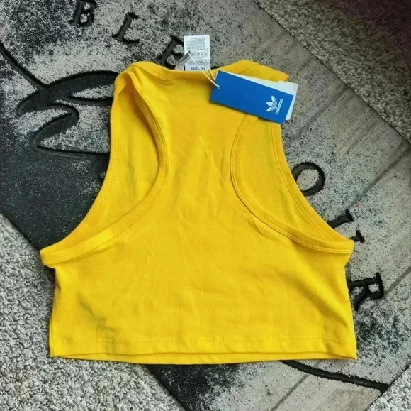 adidas Yellow Tank Top with White Logo - Picture 3 of 4